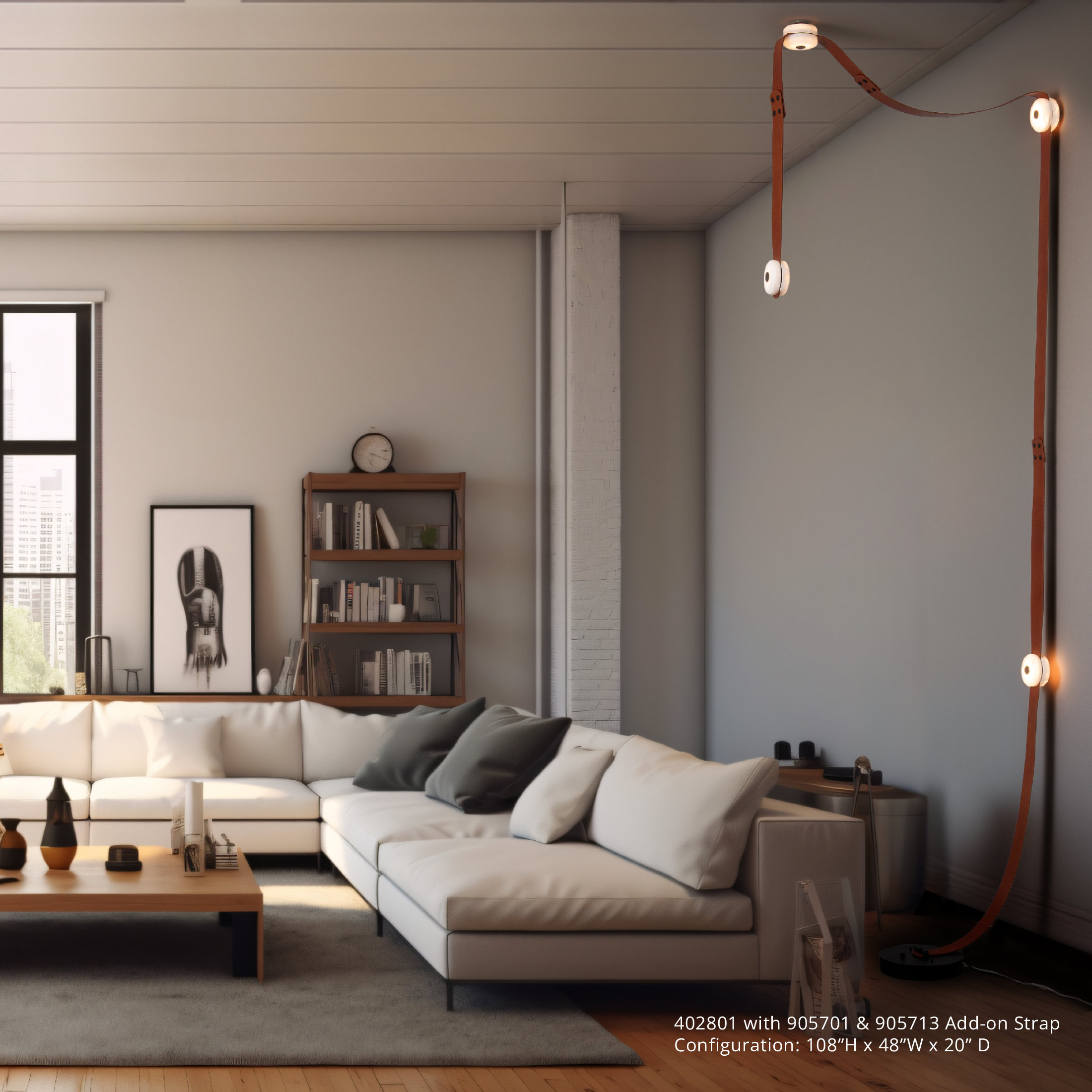 SNAPS Floor-to-Ceiling Plug-in LED Lamp